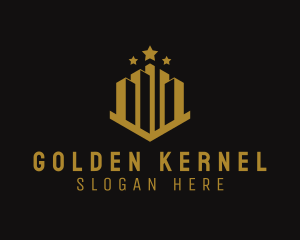 Golden Building Property logo design