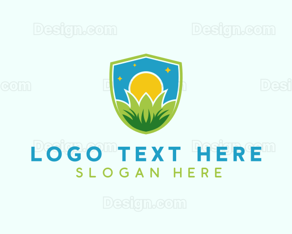 Grass Lawn Gardening Logo