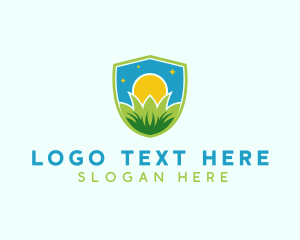 Grass Lawn Gardening Logo