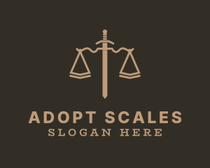 Sword Scale Judiciary logo design