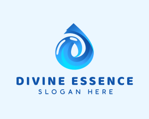 Water Droplet Liquid logo design