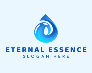 Water Droplet Liquid logo design