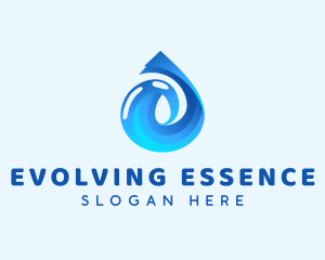 Water Droplet Liquid logo design