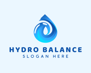 Water Droplet Liquid logo design