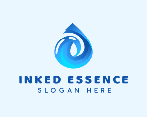 Water Droplet Liquid logo design