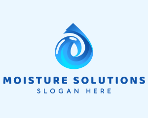 Water Droplet Liquid logo design