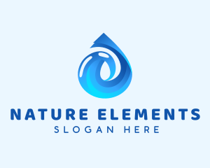 Water Droplet Liquid logo design