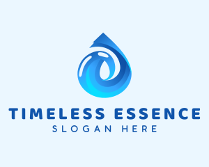 Water Droplet Liquid logo design