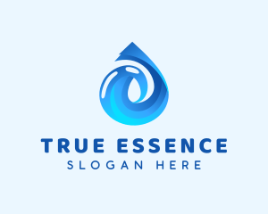 Water Droplet Liquid logo design