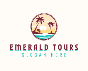 Travel Beach Tour logo design