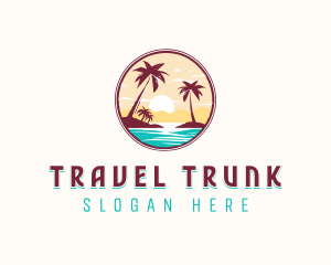 Travel Beach Tour logo design