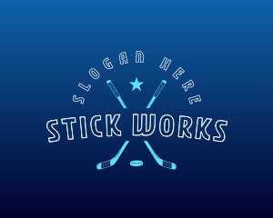 Hockey Tournament League logo design