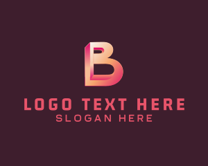 3D Generic Letter B Logo