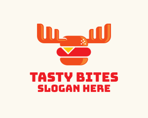 Orange Moose Burger logo design