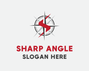 Compass Sharp Letter S logo design