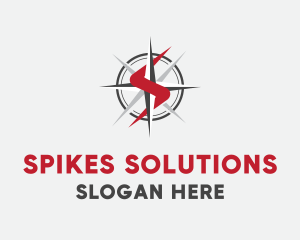 Compass Sharp Letter S logo design