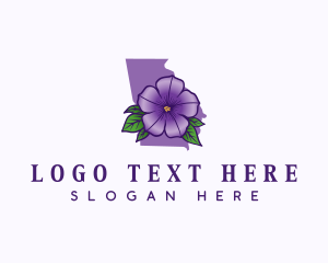 Georgia Petunia Flower logo