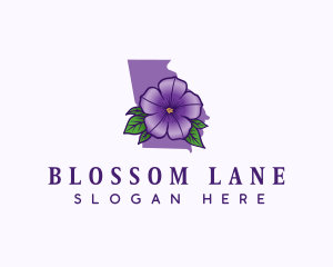 Georgia Petunia Flower logo design