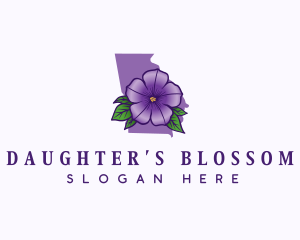 Georgia Petunia Flower logo design