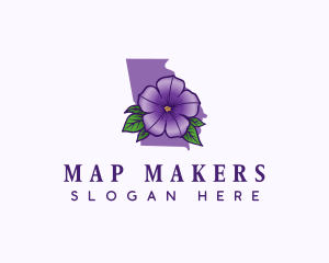 Georgia Petunia Flower logo design