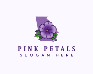 Georgia Petunia Flower logo design