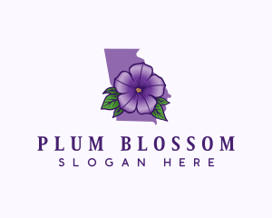 Georgia Petunia Flower logo design