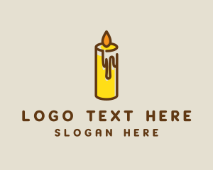 Yellow Candle Flame logo