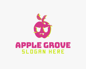 Glitch Vampire Apple logo design