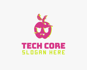 Glitch Vampire Apple logo design