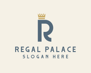 Royal Crown Letter R logo design