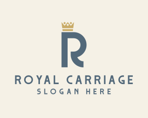 Royal Crown Letter R logo design