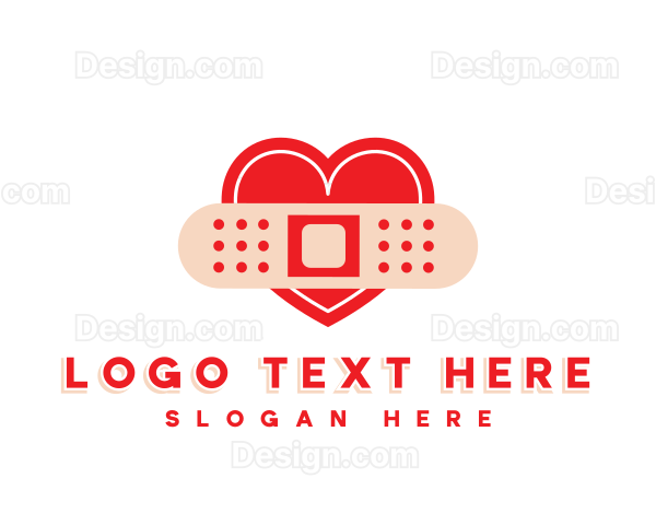 Medical Heart Bandage Logo