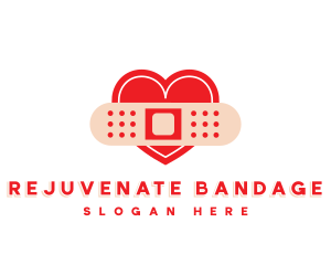 Medical Heart Bandage logo design