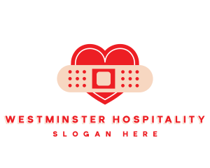 Medical Heart Bandage logo design