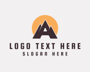 Letter A Mountain logo