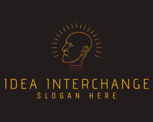 Human Intelligence Bulb logo design