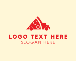 Pizza Food Truck Delivery Logo