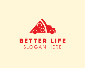 Pizza Food Truck Delivery logo design