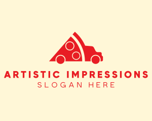 Pizza Food Truck Delivery logo design