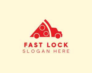 Pizza Food Truck Delivery logo design