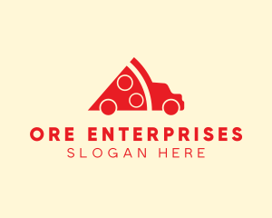 Pizza Food Truck Delivery logo design