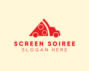 Pizza Food Truck Delivery logo design