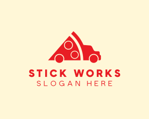 Pizza Food Truck Delivery logo design