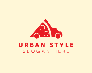 Pizza Food Truck Delivery logo design