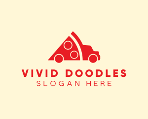 Pizza Food Truck Delivery logo design