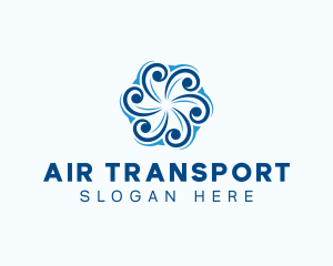 Air Condition Fan Whirlwind logo design