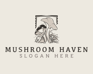 Vintage Mushroom Fungus logo