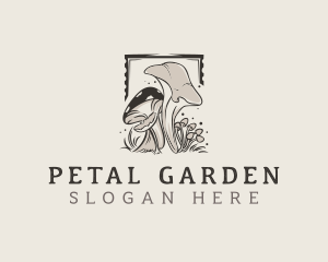 Organic Mushroom Fungus logo design