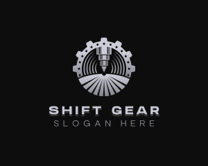 Mechanical Laser Gear logo design