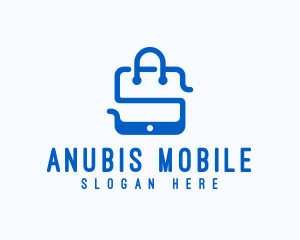 Mobile Shopping Bag logo design